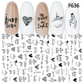 Nagelsticker mit Herz & Blumenmuster – DIY Nagelkunst