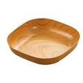 Japanisches Teller-Set mit Holzmaserung – Quadratisch & Schlicht