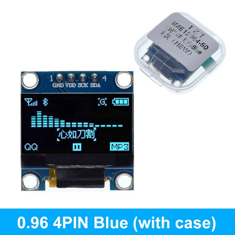 TZT RoHS-zertifiziertes 0,96-Zoll-OLED-I2c-Seriell-Weiß-OLED-Displaymodul 128x64 I2C SSD1306 12864 LCD-Bildschirmplatine für Arduino