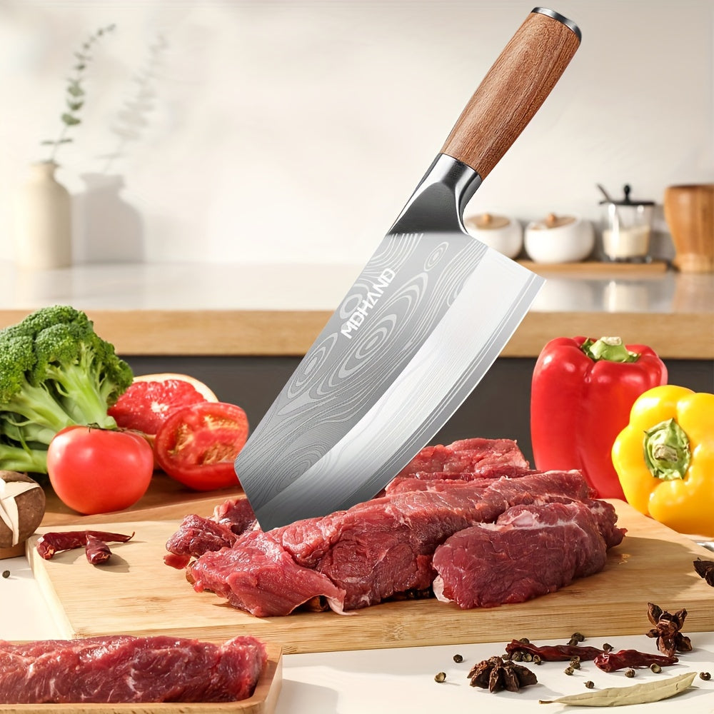 Professionelles Küchenmesser 20cm – Edelstahl mit Holzgriff